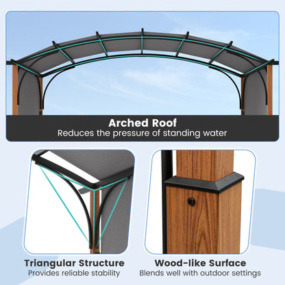 10 x 12 FT Outdoor Retractable Pergola with Retractable Canopy for Patio