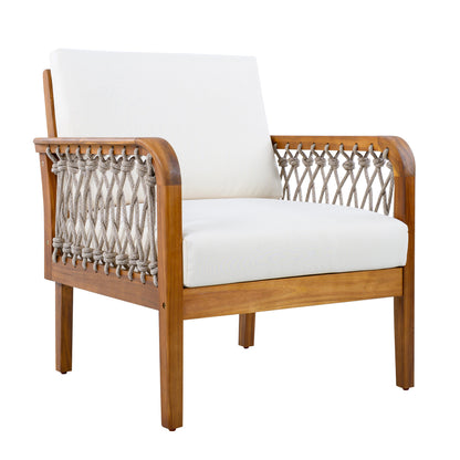 4-Piece Acacia Wood Outdoor Patio Furniture Set