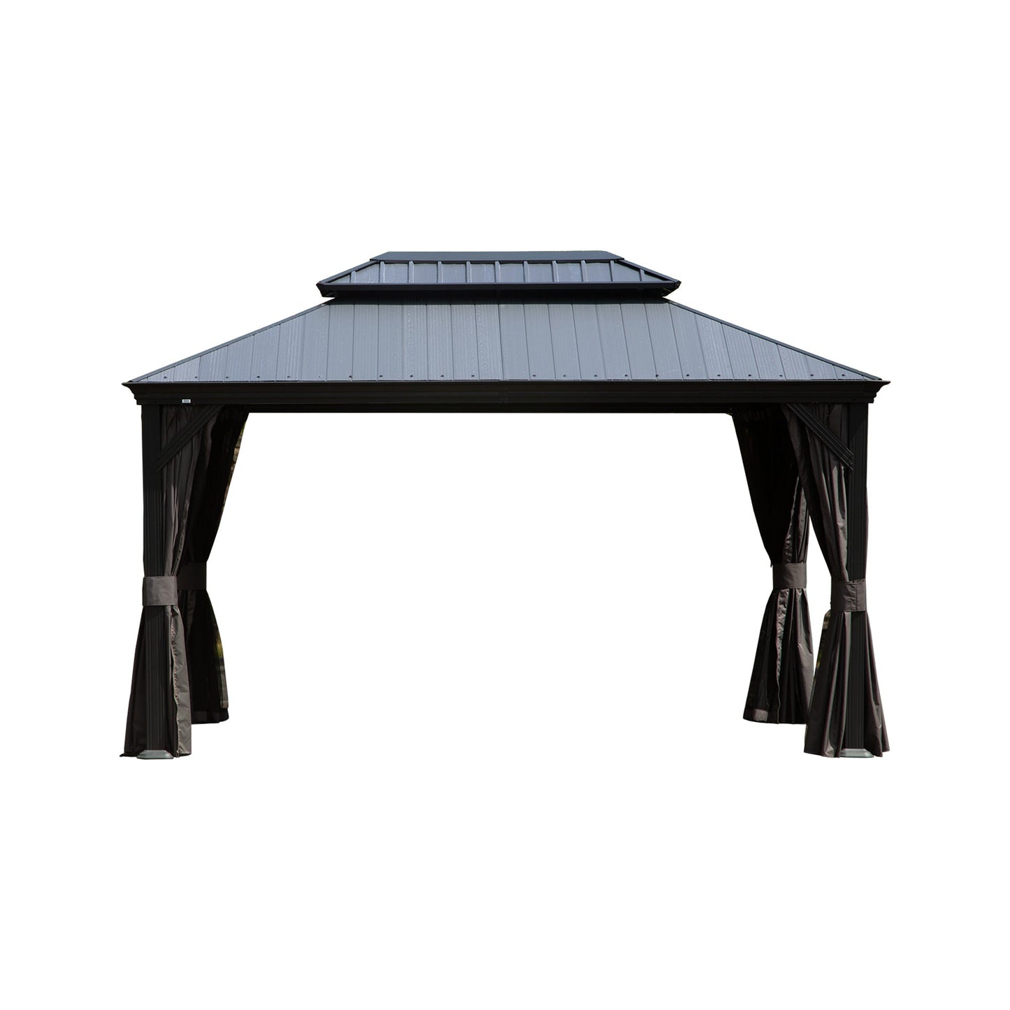 12'x16' Hardtop Gazebo with Resin Roof and Drainage Gutters