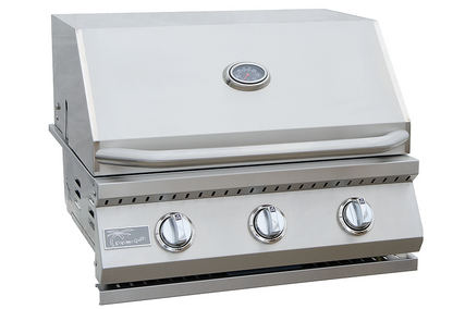 KoKoMo 26” BBQ Grill with 3-Burner Stainless Steel Cart - Freestanding