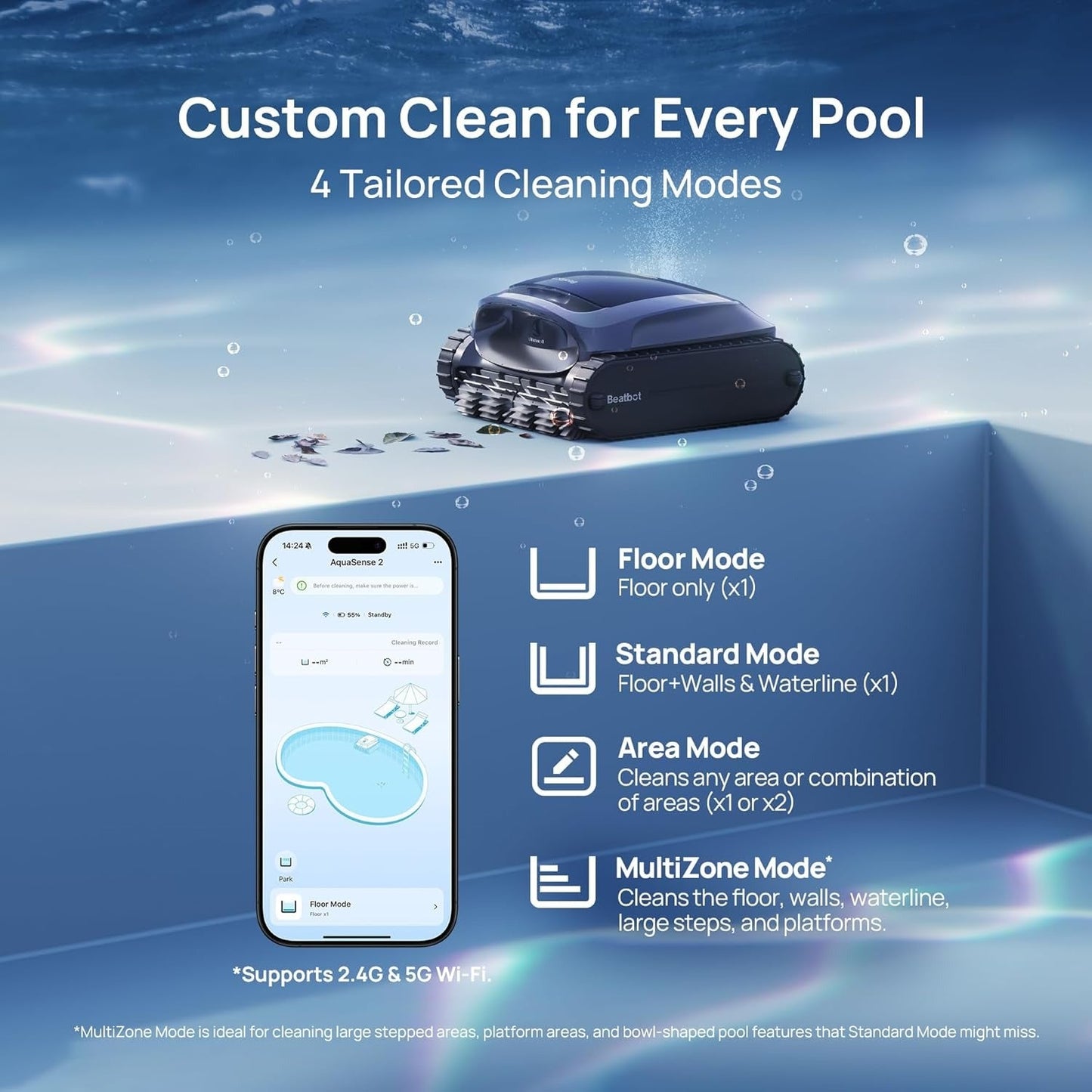 Beatbot AquaSense 2 Robotic Pool Cleaner + Beatbot Robotic Pool Skimmer