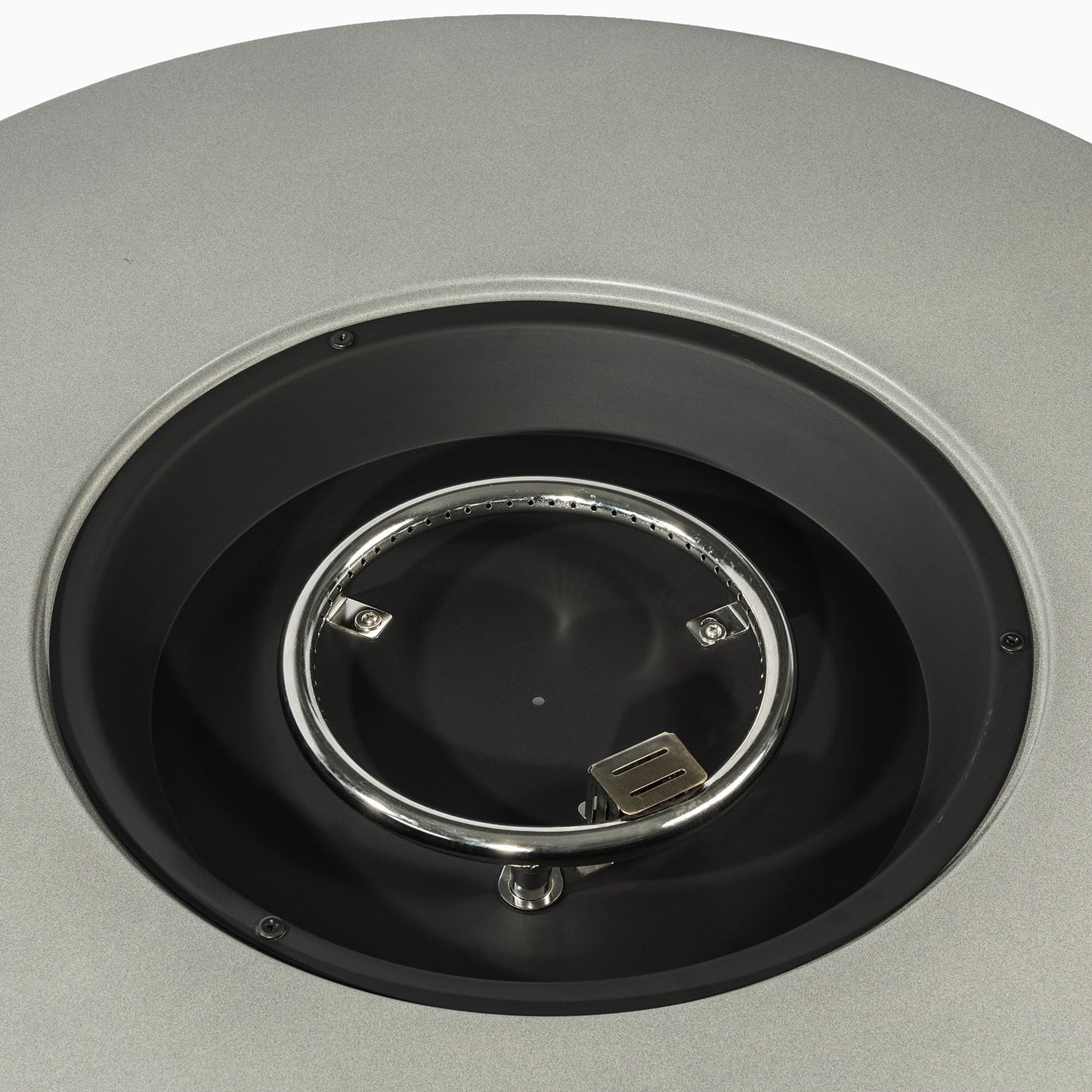 36 Inch Round Propane Gas Fire Pit Table 50000 BTU, Grey Steel