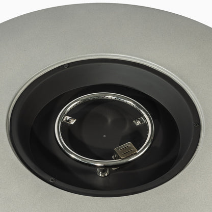 36 Inch Round Propane Gas Fire Pit Table 50000 BTU, Grey Steel