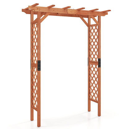 7 Feet Garden Wooden High Arbor Arch Plant Pergola
