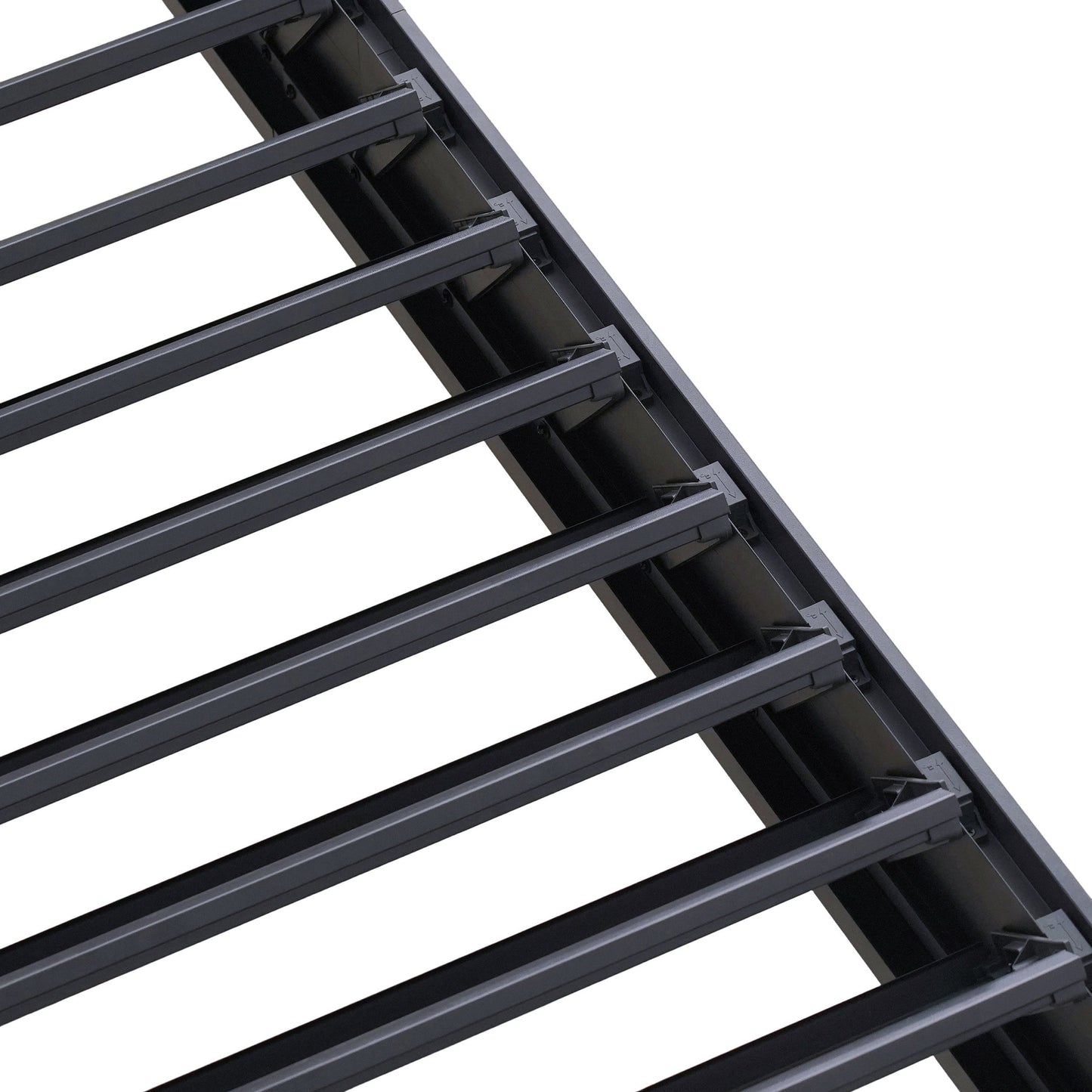 Byron Black Outdoor Pergola Aluminum with Adjustable Louvered Roof