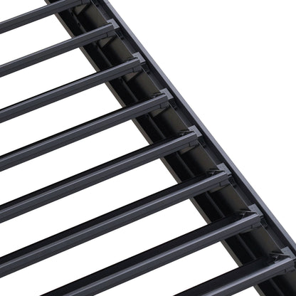 Byron Black Outdoor Pergola Aluminum with Adjustable Louvered Roof
