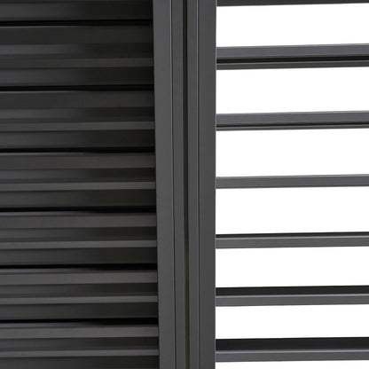 Byron Black Outdoor Pergola Aluminum with Adjustable Louvered Roof