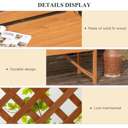 Arbor Garden Bench with Trellis and Pergola Arch