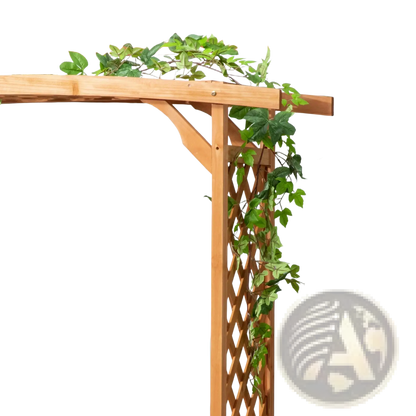 Arbor Garden Bench with Trellis and Pergola Arch