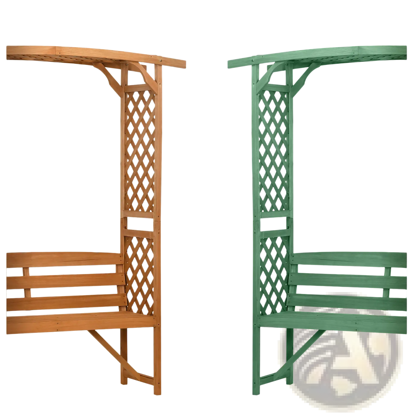 Arbor Garden Bench with Trellis and Pergola Arch