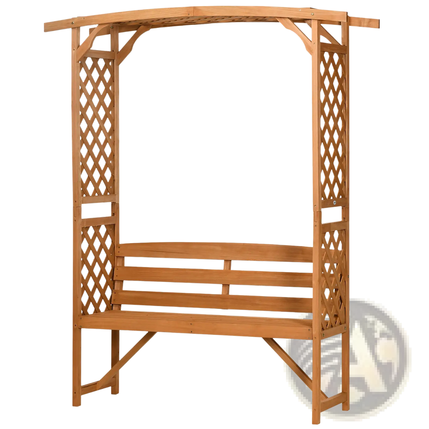 Arbor Garden Bench with Trellis and Pergola Arch