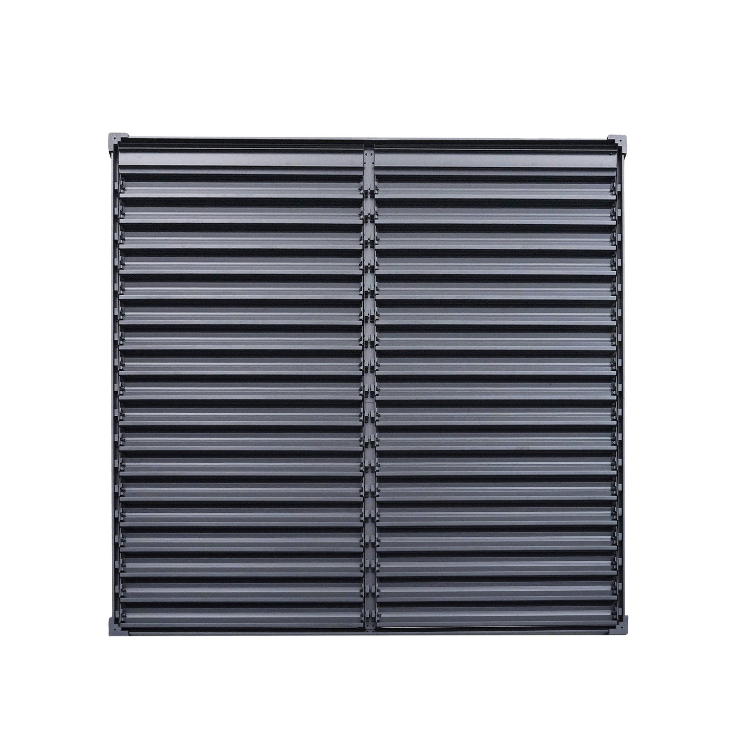 Byron Black Outdoor Pergola Aluminum with Adjustable Louvered Roof