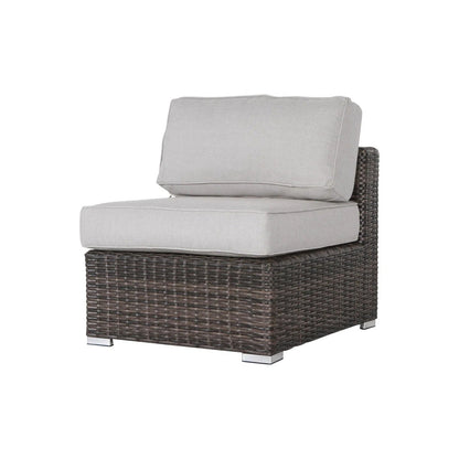 All Weather 4 Person Patio Sofa Set With Fire Pit And Side Table Rustproof - Brown