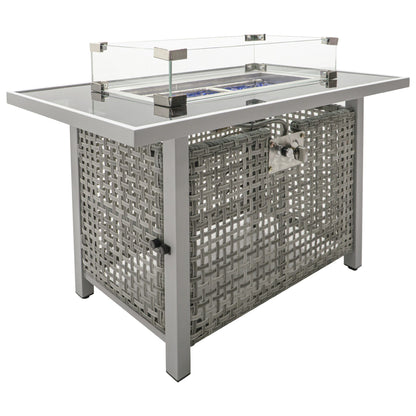 K&K 8-Piece Patio Furniture Set with 43" Fire Pit Table
